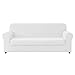 DyFun 2-Piece Sofa Slipcover Knit High Stretch Couch Cover Fitted Armchair Couch Cover Furniture Protector for Living Room（Sofa,White