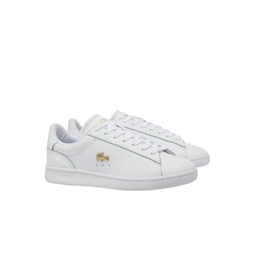 Lacoste Womens Carnaby Set Sneaker, WHT/GLD, 7.5