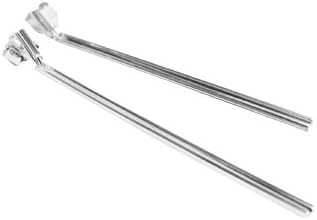 Claudia Lira JoyasLong Dangle Bar Stud Earrings, Straight Bar Post, Sterling Silver 925 Polished Finish, Handmade (6.30 cm long)