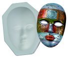 Mayco Plain Plaster Face Mask Mold - 9 x 5 in.
