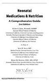 Neonatal Medications and Nutrition : A Comprehensive Guide, Zenk, Karin E. and Sills, Jack H., 1887571078