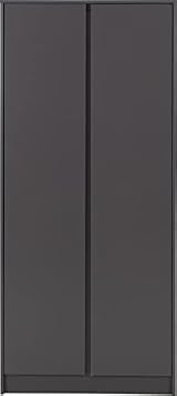 Seconique Malvern Trio Set Grey 2 Door Wardrobe & 3 Drawer Bedside view 2