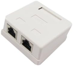 Cablematic - Caja de superficie de 2 RJ45 Cat.5e FTP: Amazon.es: Informática