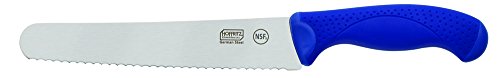 Hoffritz 5226094 Commercial Top Rated German Steel Bread Knife with Non-Slip Handle for Home and Professional Use, 8-Inch, Navy