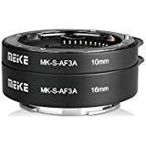 MEIKE MK-S-AF3A Metal Auto Focus Macro Extension Tube Adapter Ring (10mm+16mm )for Sony Mirrorless E-Mount FE-Mount A7 NEX Camera A7 A7M2 NEX3 NEX5 NEX6 NEX7 A5000 A5100 A6000 A6300 A6500