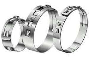 TJ LONGDA 10 Pieces Earless Low Profile CV Drive Boot Clamps 1.24" or 31.5mm Stainless Steel