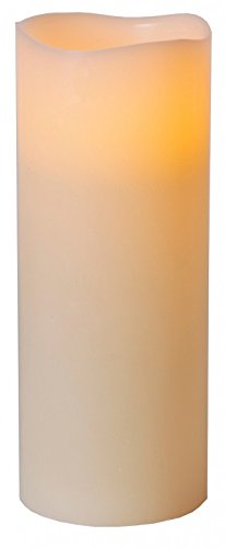 Star LED-Leuchtkerze mit Echtwachs, flackernd, Timer, batterie betrieben, Sichtkarton 25 x 10 cm, warmweiß 068-67