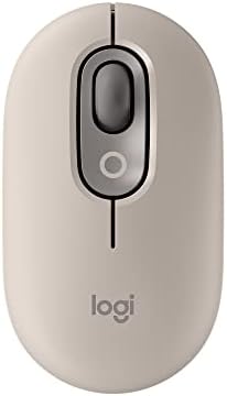 Logitech POP Mouse, Wireless Mouse with Customizable Emojis, SilentTouch Technology, Precision/Speed Scroll, Compact Design, Bluetooth, Multi-Device, OS Compatible - Mist