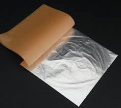 Silver Leaf Sheets 999/1000 Real Gold : 100 Silver Leaf Sheets