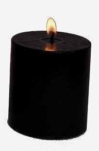 INDIGOCREATIVES Designer Black Candle for Diwali Christmas Valentine Light Gift