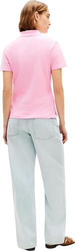 Donna Maglietta Polo Maniche Corte 1985 Pique Slim Fit, Rosa (Rose Petal), M