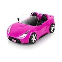 Super Joy Convertible Car for Dolls (Great for Barbie Dolls), Glittering Magenta Convertible Doll Vehicle with working Seat Belts