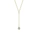 S.J JEWELRY Fremttly CZ Simple Delicate Handmade 14K Gold Fill/Rose Gold/Silver Adjustable Y Necklace Lariat Simple Baton Necklace-Y-CZ