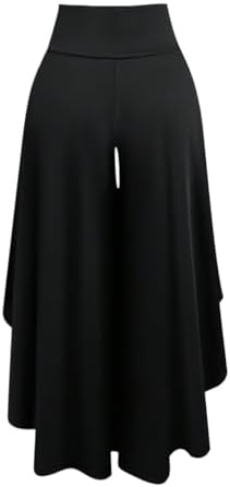 asymmetrical layer button wide leg dress pants Asymmetric Layer Button Straight Leg Dress Pants