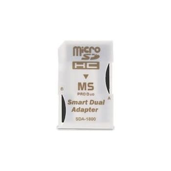 MS PRO DUO Adapter. Converts Two MicroSD or MicroSDHC Cards To MS PRO DUO. Compatible with PSP. Support up to 32GB