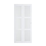 SIMPLECOZY Three Frosted Glass Panel Bi-Fold