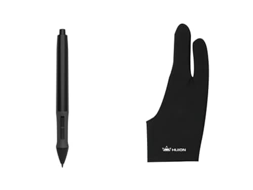 HUION Battery Pen P68 Digital Pen and HUION Artist Glove Drawing