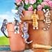 Collections Etc Cute Kitten Planter Pot Hanger Decorations, Set of 6 - Makes a Great Garden Gift for Cat Lovers