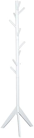 YBYT Solid Wood Hall Tree Coat Rack (white)