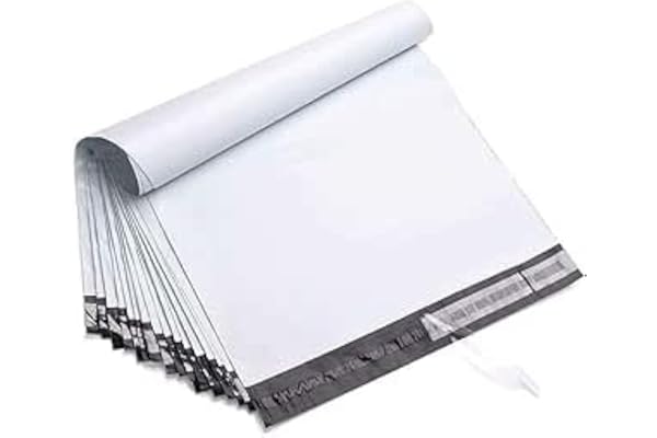 PackDream Poly Mailers 10X13 Inch useable Size 10x12 Inch 100Pack White Shipping Envelopes Bags for Clothing, Mailing, Packag