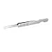 EMEDA Eyelash Extension Tweezers for Isolation Separation Natural Lashes with Short Tiny Mini L Tips 45 Degree Professional Precision Stainless Steel Volume Lash Tweezers for Premade Fans (AS10)