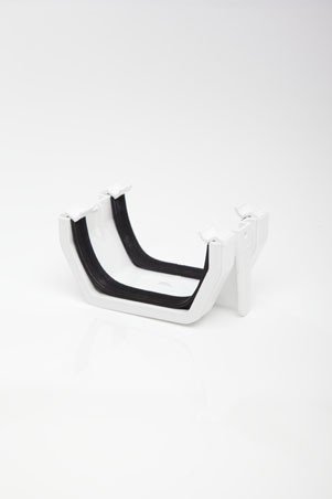 POLYPIPE RS202 White Union Bracket for 112mm Square guttering System