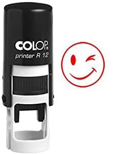 Wink Self Inking Mini Rubber Stamp Colop Round Decorative Teachers Stamps 12mm