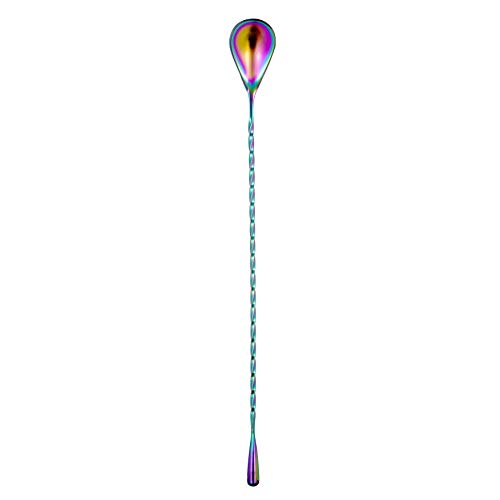 10-teiliges Rainbow Cocktail Shaker Bar Set: 2 beschwerte Boston Shaker, Cocktail Sieb-Set, Double Jigger, Cocktail… – Bild 8