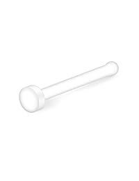 Ruifan 20G - Piercing para la nariz Bioflex, transparente, 0.079 in, 0.098 in, 0.118 in, 20-60 unidades
