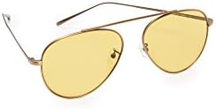Vedi Vero Women's Vedi by Vedi Vero Browbar Aviator Sunglasses, Bronze/Brown, One Size