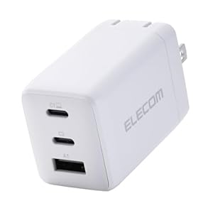 エレコム 充電器 65W 3ポート Type-C USB-A USB PD対応 スイング式プラグ採用 ホワイト EC-AC10367WH