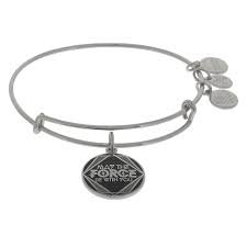 Disney Parks May The Force Be with You'' Bangle - Star Wars (Silver Finish)