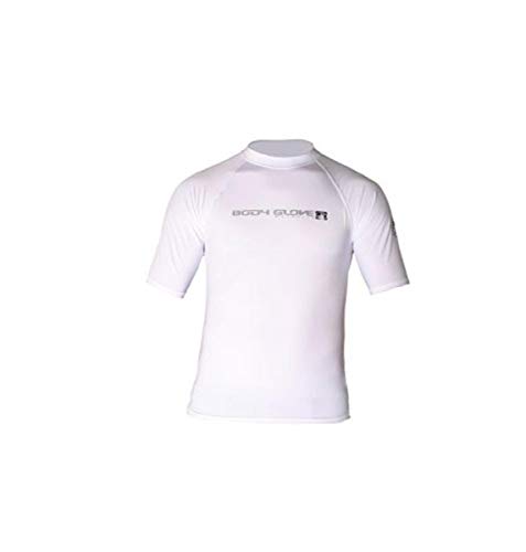 Body Glove Basic Deluxe Junior's Short Sleeve Rash Guard (Size 16, White)