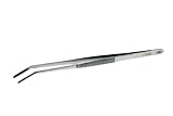 Aven 18492 Blunt Serrated General Purpose Tweezer, Stainless Steel, 10
