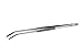 Aven 18492 Blunt Serrated General Purpose Tweezer, Stainless Steel, 10