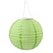 3 Solar Hanging Nylon Lanterns, Red, Yellow, and Green, 12