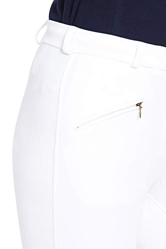 TuffRider Ladies Ribb Lowrise Full Seat Breeches | Color - White | Size - 24