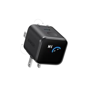Anker Nano Charger (45W, Display, スイングプラグ) ブラック USB PD USB-C 急速充電器