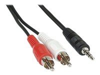 InLine 1.5m 2x Cinch to 3.5mm Socket Plug Cinch to Jack Cable