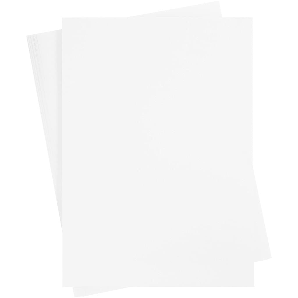 Creativ A2 Card, Snow White, 10 Sheets, 420x600 mm, 180 mm, Paper, 46 gsm