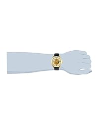 Invicta Vintage - Reloj de pulsera para hombre, automático, de acero inoxidable y cuero, color negro y dorado 22571)