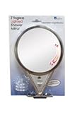 Zadro 5x Mag Z Fogless Ultra Designer Series Single LED Light and Dual Accessory Holder, 6.5-Inch, Satin Nickel Finish