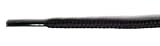 FootGalaxy High Quality Round Laces For Boots And Shoes, 40, Black