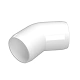 FORMUFIT F00145E-WH-4 45 Degree Elbow PVC Fitting, Furniture Grade, 1
