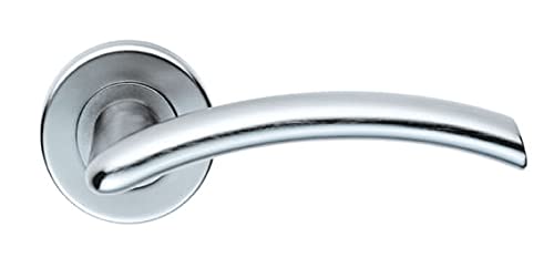 Serozzetta Caldew Door Handles on Round Rose - Satin Chrome