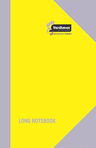 Vardhman Hard Bound Long Notebook Single Line- Hard Cover, 200 Pages (19 cm x 31 cm) Excellence Series, Pack of 3