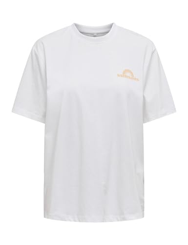 ONLY Onlpatricia Life S/S Summer Top Box Jrs, Bianco, XS