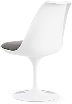 Knoll International Saarinen Tulip Stuhl Ultrasuede Grau Weiss Vollgepolsterte Sitzschale Ultrasuede Drehbar Eero Saarinen Drehstuhl Esszimmerstuhl Design Kuchenstuhl Speisezimmerstuhl Eero Saarinen Amazon De Kuche