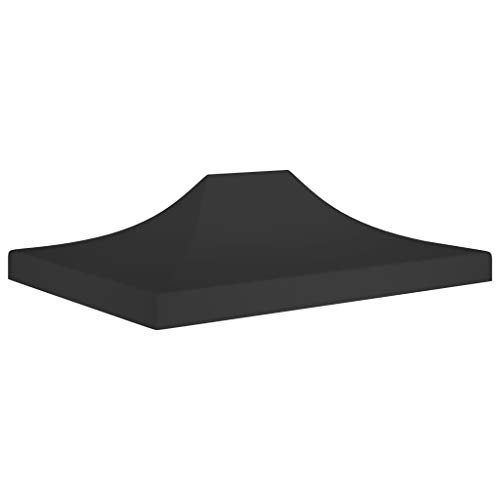 vidaXL Partyzelt Dach UV-beständig Wasserbeständig Ersatzdach Dachplane Zeltdach Ersatz Dach Plane für Gartenzelt Pavillon 4,5x3m Schwarz 270g/m²