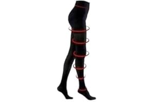 BriteLeafs Opaque Compression Stockings Pantyhose Therapeutic Firm Support 20-30 mmHg - Gradient Compression, Professional Grade, Closed Toe (XX-Large, Black)